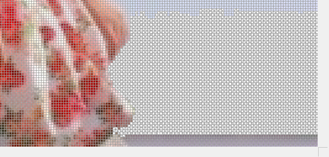 切り取られた部分は「グレーと白」で「透明」の状態です