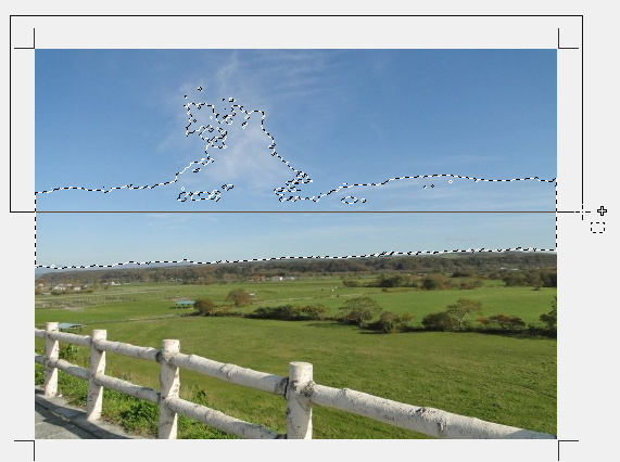 魔法の杖でトリミング