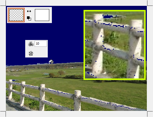 魔法の杖でトリミング